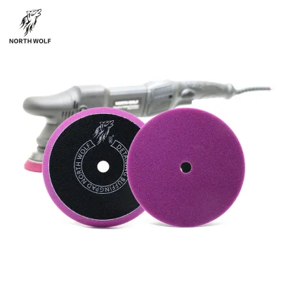 Brand New Guangzhou Northwolf Purple Car Polish 5inch Polyurethane Polishing Foam Pad