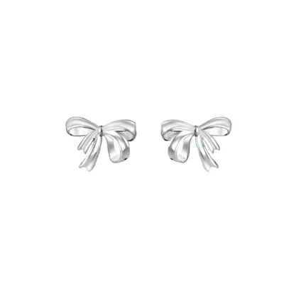 s999 pure silver screw ear studs, womens light luxury and high-end feel, simple versatile bone , sil