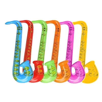 In Stock EN 71 PVC 20 Inch Inflatable Saxophone for Children Playing Toys
