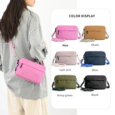 Cross-border Functional Small Nylon Zipper Crossbody Bag INS Fashion Brand New Fashionable Single-Shoulder Street Women's Bag