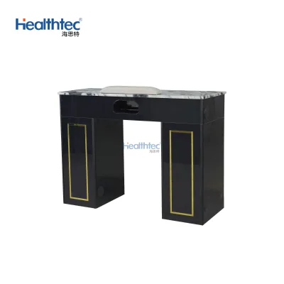 HEALTHTEC MTO8 Nail Salon Furniture Fashionable Manicure Pedicure Table Vacuum Cleaner Drawers Wood/Marble/Acrylic Materials
