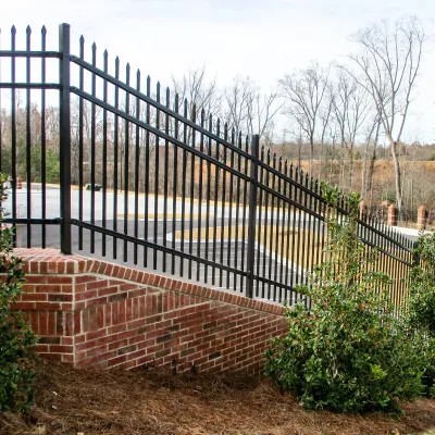 Factory Price Wrought Iron Style Black Steel Picket Estate Fencing