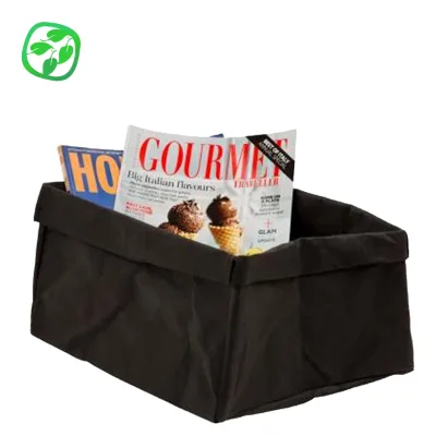 Kraft Paper Cheap Hotel Storage Basket, Flower Pot or Present Food, Bread and Wine Bag Wholesale