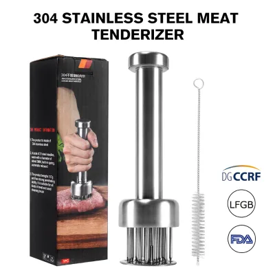 Heavy Duty 304 Stainless Steel Meat Tenderizer 21 Sharp Needles Steak Tool FDA LFGB DGCCRF Certified Wholesale Manufacturer OEM