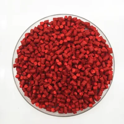 China Factory Price Blown Film Grade Plastic Particles Red Masterbatch Filled PP Granules