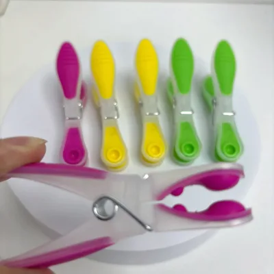 20pcs Per Pack Non-Slip Windproof Plastic Clothes Clips for Hanging Clothes Towels Socks Shirts Crafts Snack Food Packaging