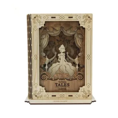 Hot Selling Intelligence Kids Wooden Toy Assemble Puzzle House DIY Toy Educational Toy 3D Wood Paper Jazz Puzzle Fairy Tail