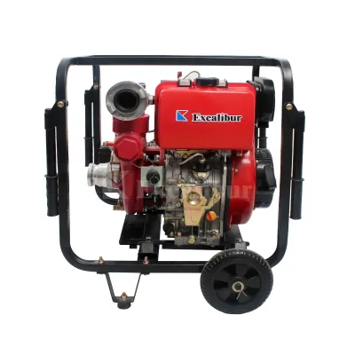 Excalibur 3 Inch Portable Fire Fighting Hand Vacuum Pump With Customized Muffler and Pressure Gauge