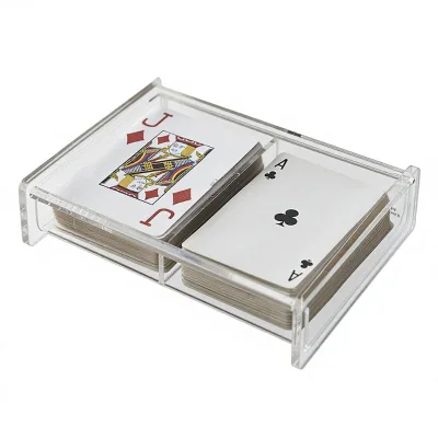 Acrylic Transparent Poker Card Storage Box Dust-Proof Display Case for Game Rooms Customizable