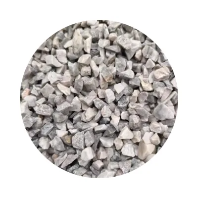 China Manufacturer Sale Gravel Stone Light Gray Gravel Natural Stone Beads Finishing Stone Outdoor Landscape Gravel