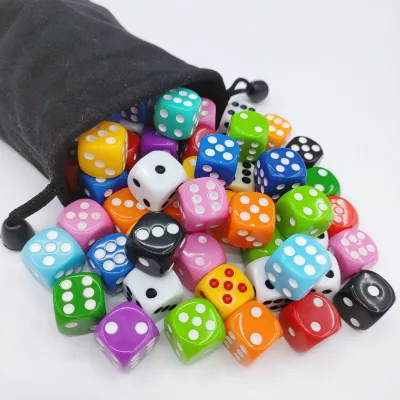 Direct bulk custom d6 blue 19mm acrylic dice casino color rpg tabletop game Cthulhu dice set wholesale acrylic dice