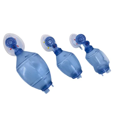 CE Approved Hospital Blue Component BVM Bag Valve Mask Silicone Manual Resuscitator for First Aid CPR Training