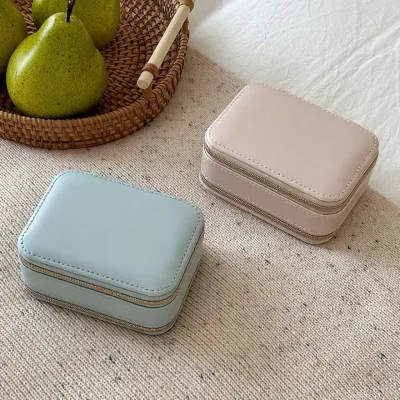Portable Multifunctional Jewelry Box Ring Necklace Earrings Earrings Storage Box Advanced Sense Dust Proof Box Storage Traveling
