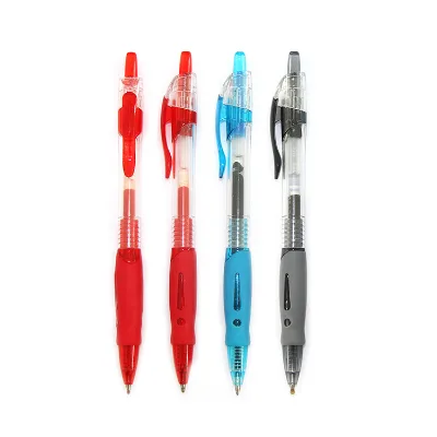 High Quality Customized Logo Click Gel Pen 0.5mm Retractable Classic Color Smooth Writing From China Supplier Good Plastic