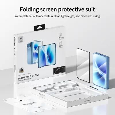 HEYBINGO HD Clear Tempered Glass, Easy install Frame Kit, 0.33mm Anti fingerprint, Ideal for Office & Subway, Fits IP18 Ultra