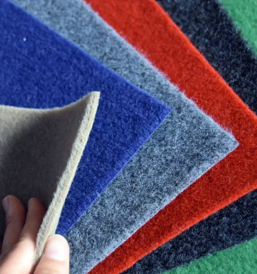 Polyester Fireproof Plain Carpet Velour Carpet Rib Carpet