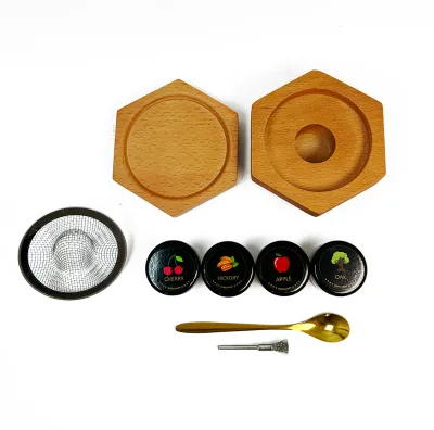 Customizable Cocktail Smoker Kit with Wood Chips for Flavorful Mixes and Pro Bartender Whisky Smoker