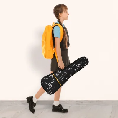 Oxford Fabric Top Quality Ukulele Cushioning Cover Carrying Handle Case Black Ukulele Padding Bag for 21 Inch Ukulele Gig Bag