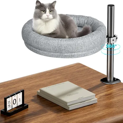 New Arrival Cat Bed for Desk Height Adjustable 360° Rotating Perfect Desk Pet Cat Bed Comfortable Soft Pet Bed for Kitty
