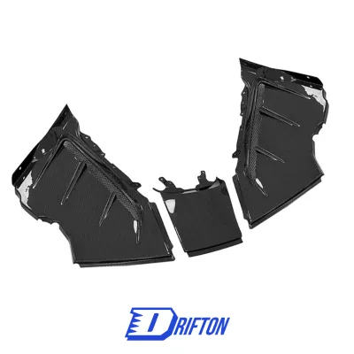Spider SF90 to F9XX Style Exposed Carbon Fiber Rear Engine Radiator Plate Set for Ferrari SF90