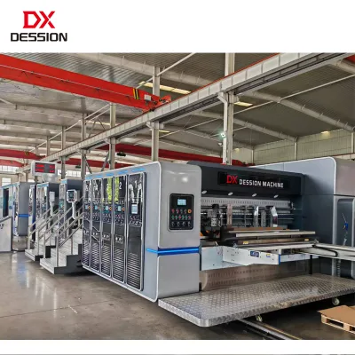 All-in-One Automatic Corrugated Box Printer Slotter Die Cutter Folder Gluer PP Strapper Integrated Carton Making Line