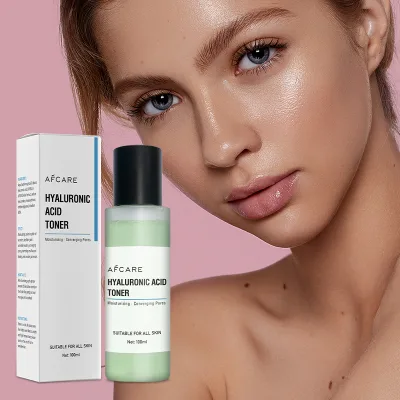 Brand Skin Care Product Facial Toner Paraben-Free Hyaluronic Acid Glowing AHA BHA Anti Acne Exfoliating Face Toner