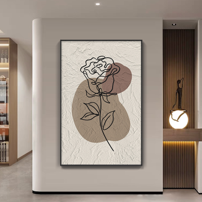 Flowers Simple Style Printed Abstract Interior Art Picture Painting House Decor