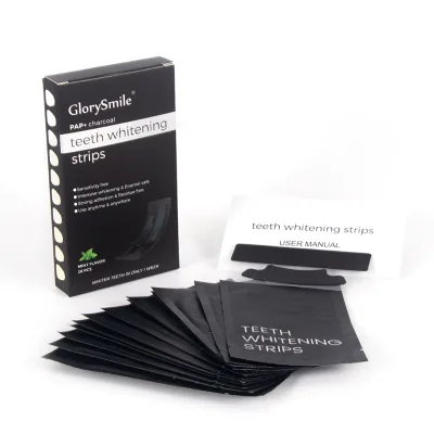 Hot Selling 28 Pieces White Gel Strip  Activated Charcoal Teeth Whitening Strips