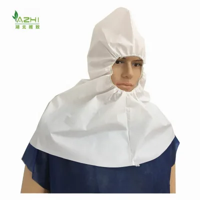 China manufacturer disposable surgeon shoulder hood cover medical white balaclava hood caps for doctor nurse
