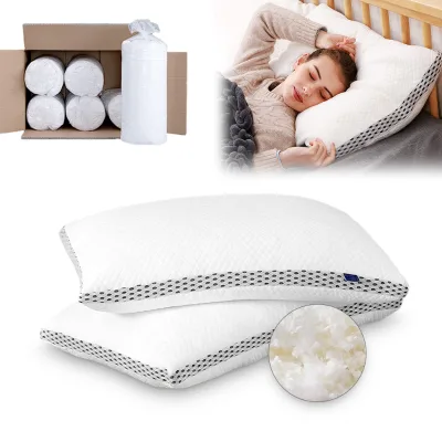 Bamboo Cooling Pillow Almohada Ergonomic Shredded Memory Foam Pillow