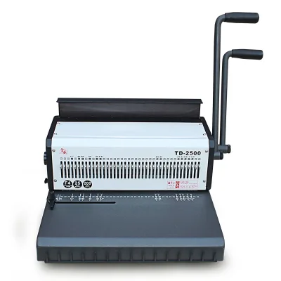 WDTD-2500R Desktop Official Use A4 Size Manual Iron Wire Binding Machine