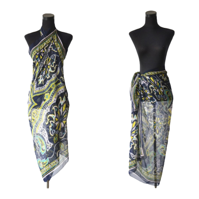 High Quality Mature Design Transparent Polyester Chiffon Sarong Pareo