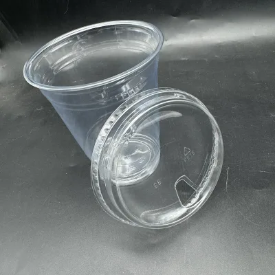 Disposable Plastic Cup's Lid PET Lid for Cold Drinking Transparent Cover