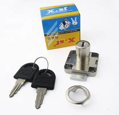 Sliding Door Drawer Lock / Iron Body and Zinc Cylinder 138-22 Lock with Two Keys
