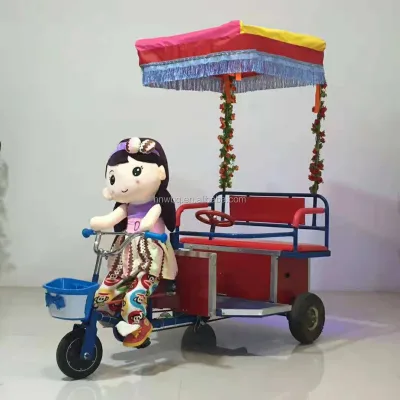 Customized Low Price Luxury Electric Pedal-Riding Robot Bike Luminous Steering Electric car for Amusement park