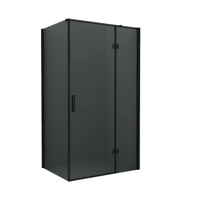 Luxury Hotel Customizable Hinge Door Grey Glass Detached Bathroom Shower Room
