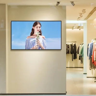 4K Indoor Advertising Displayer Hanging 2000nits High Brightness LCD Screen Digital Menu Board Advertising Window LCD Display