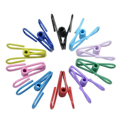 Wholesale Multi-Purpose Hollow Out Binder Clips Utility Metal Clips PVC-Coated Steel Clip for Food Package Chips Bag Clothes