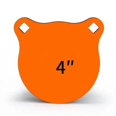 High Hardness AR500 Round Bear Shooting Gong Pre-Drilled Hanging Holes Durable Metal Target Long-Term Outdoor Training Accessory