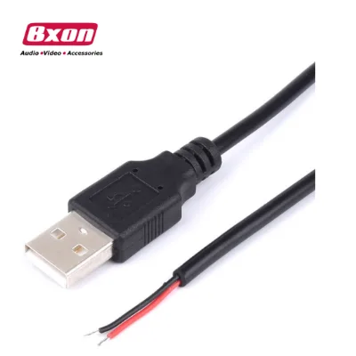 Bxon 1m 24AWG Copper Wire USB 2.0 a Male to Bare End Cable
