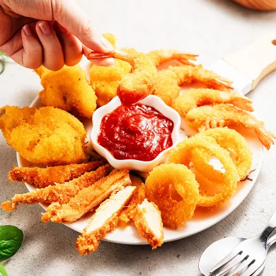 Chinese Manufacture Delicious Processed Seafood Fast Prepared Food Frozen Breaded Squid Ring
