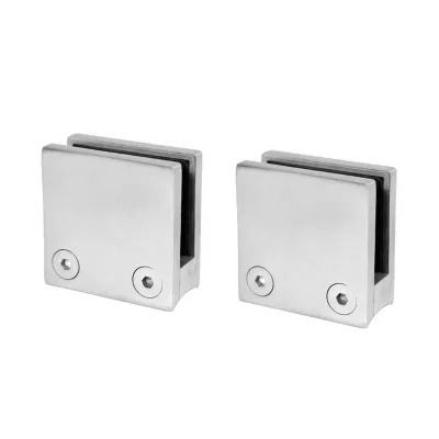New Modern Stainless Steel Adjustable Frameless Glass Clamp Holder Clip Side Mounted Mall Glass Mounting Hinge