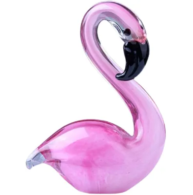 New Handmade Murano Glass Flamingo Ornament Figurine Creative Style Decoration Gifts Present