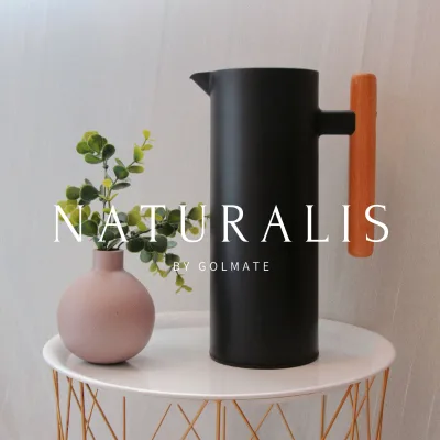 Handle 1000ML Glass Refill Insulated Plastic Body Vacuum Flask Tea Coffee Pot with Good Heat Retention