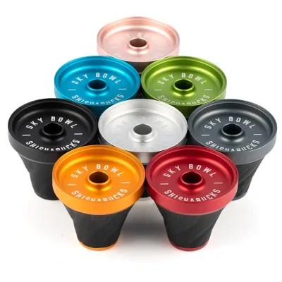 Factory Wholesale Hookah Bowl Aluminum Alloy Silicone Original Version Shisha Bucks Premium Sky Bowl