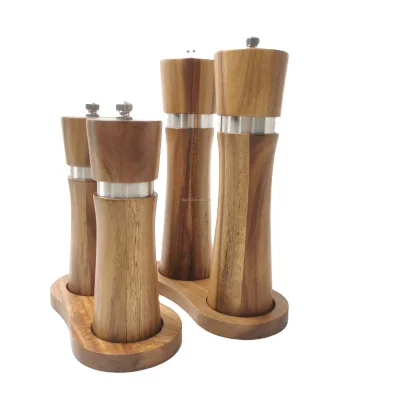 Manual Wood Pepper Grinder Mill Spick Herb and Salt Grinder for Kitchen BBQ
