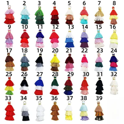 Mini Tri-Layered Tassels for Keychains DIY Tassels for Jewelry Making Earrings Pendant Tassel Bags Charm Accessories Keychain