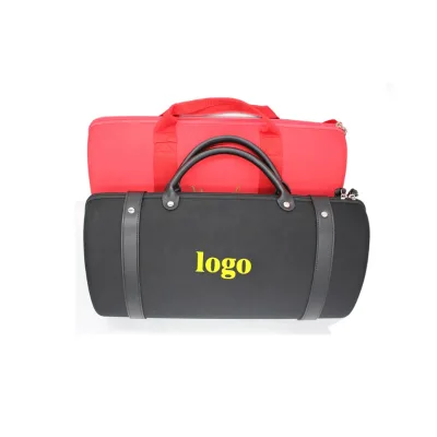 High-Class Double Bottle EVA Leather Wine Glass Storage Box