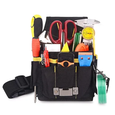 Portable Black Open Top Pocket Kit Tool Bag Waist Electrician Tool Bag