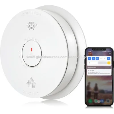 SITERWELL WiFi Smoke Detector, Smart Smoke and Carbon Monoxide Detector with Auto-Check, 2.4G WiFi Smoke Detector and Co Detector